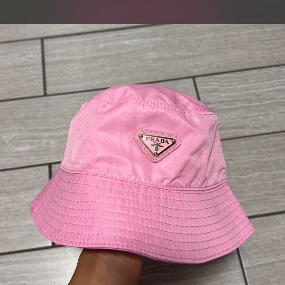 Prada Pink Nylon Bucket Hat